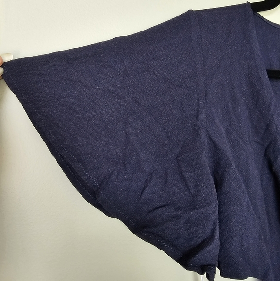 Lulus Women's Perfect Day for Love Navy Blue Cutout Tie-Front Mini Dress, Size S - Picture 9 of 11